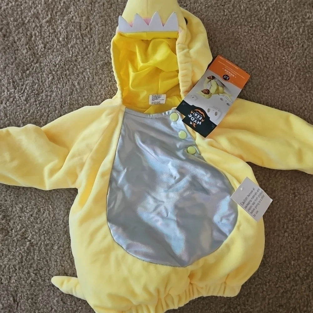 Baby Shark Plush Yellow Infant Pullover Costume NEW